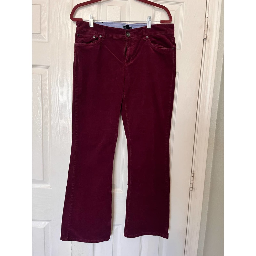 Tommy Hilfiger Burgundy Corduroy Jeans, Sz 12